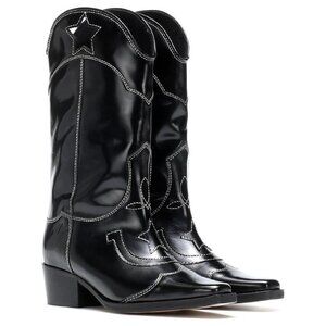 Ganni High Texas Star Western Cowboy Boots
